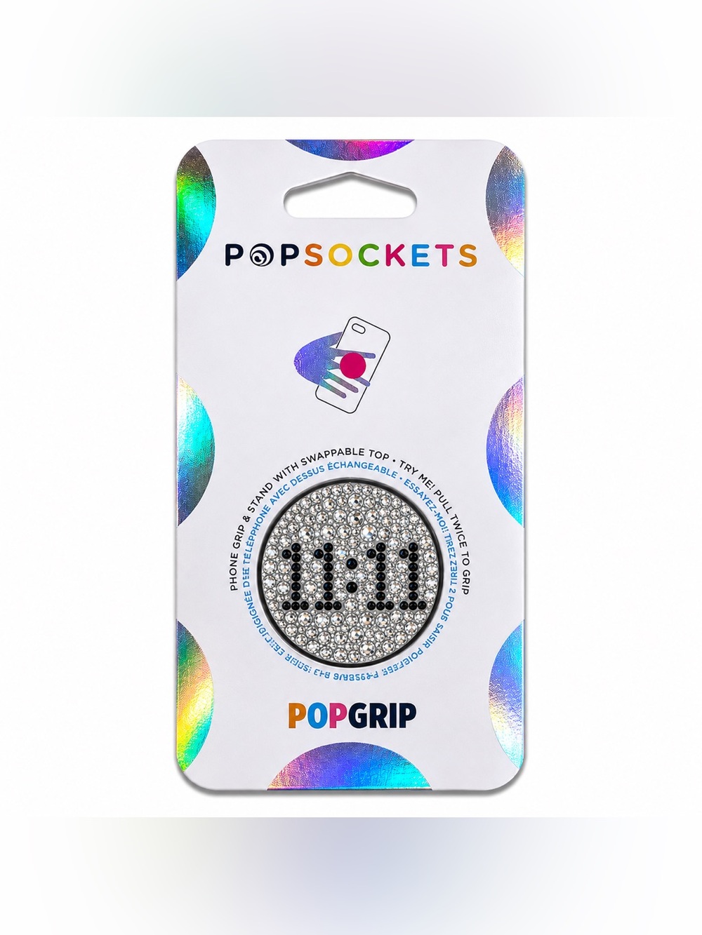 Luxe Crystal Diamond 11:11 PopSocket Phone Holder Grip New